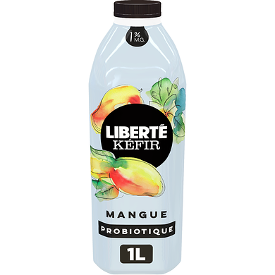 Liberté Kéfir 1 %, mangue 1 l, 0,80 $/100ml