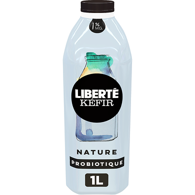 Liberté Kéfir 1 %, nature 1 l, 0,80 $/100ml