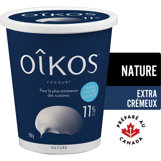 Oikos Yogourt grec, extra crémeux, nature, 11% M.G. 750 g, 1,00 $/100g