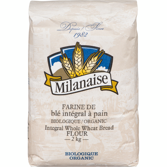Meunerie Milanaise Organic Integral Whole Wheat Bread Flour 2 kg, $0.48/100g