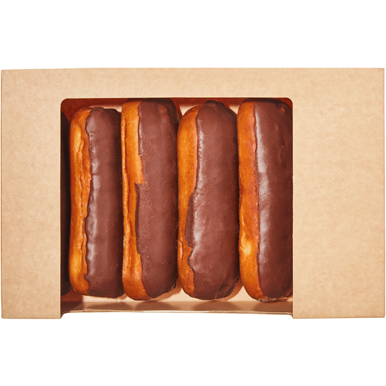 null Chocolate Tpped Long John Donut 6 pack 649 g, $1.23/100g