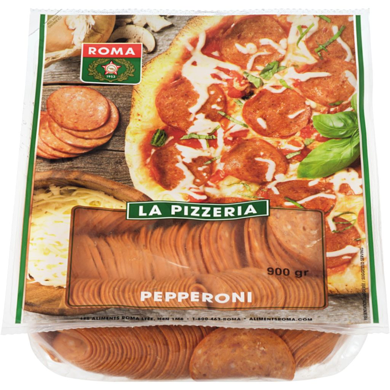Roma Pepperoni doux tranché 900 g, 1,31 $/100g