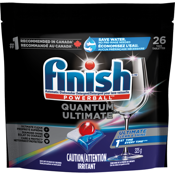 Finish Quantum Ultimate Dishwasher Detergent Tabs 26 ea, $0.62/1ea