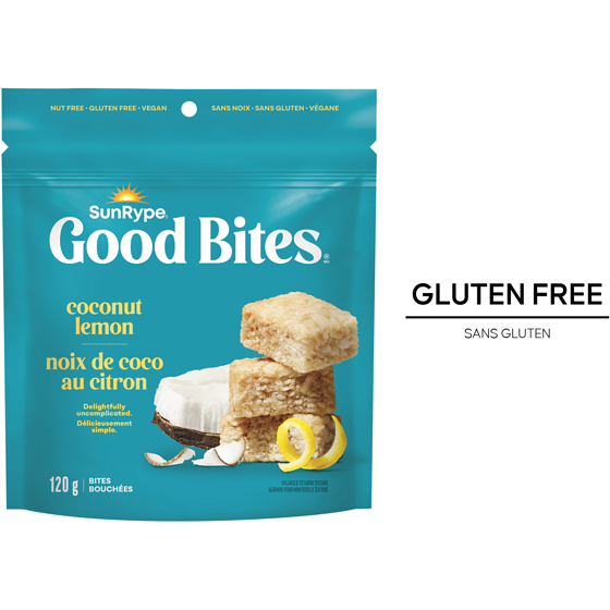SunRype Good Bites Coconut Lemon Bites 120 g, $4.41/100g