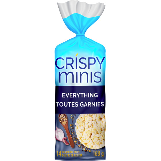 Quaker Crispy Minis Galettes de riz brun Toutes garnies 168 g, 2,26 $/100g
