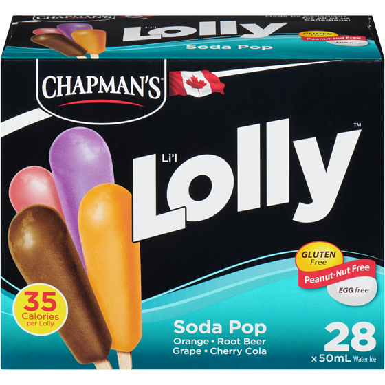 Chapmans Li'L Lolly Soda Pop 28x50.0 ml, $0.61/100ml