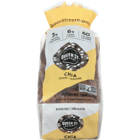 Queen St. Bakery Gluten Free Chia Classic Bread 480 g, $1.67/100g