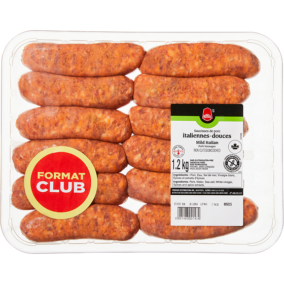 Royal Mild Italian Pork Sausages 1.1 kg, $0.91/100g