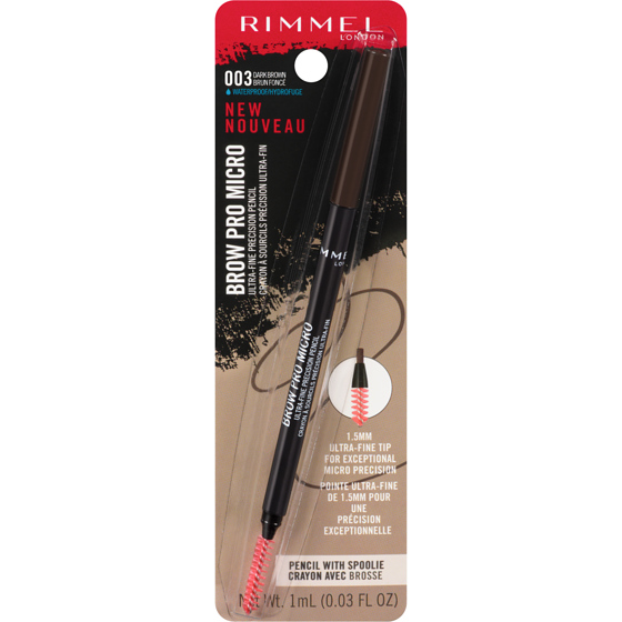 Rimmel London Micro crayon à sourcils Brow Pro, brun foncé 1 ea, 8,99 $/1ch
