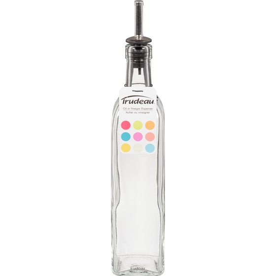 Trudeau Oil Bottle With Metal Plate 1 ea, $8.00/1ea