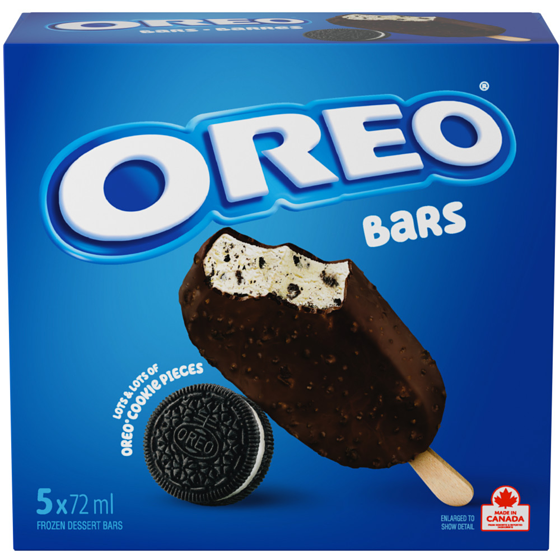 Christie Oreo Frozen Dessert Bars 5x72.0 ml, $1.81/100ml