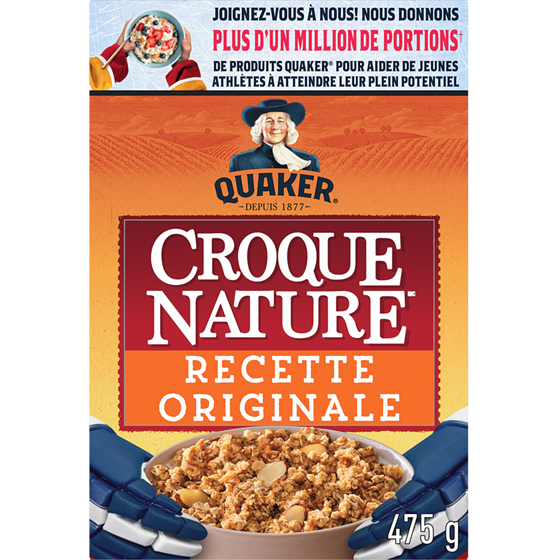 Quaker Céréales granola Croque Nature Recette originale 475 g, 1,05 $/100g