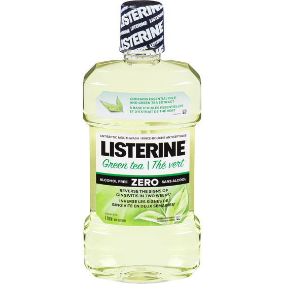 Listerine Rince-bouche antiseptique Thé vert Zero 1 l, 0,85 $/100ml