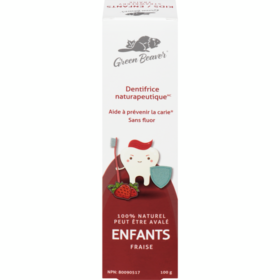 Green Beaver Jr entifrice pour enfants, Fraise 100 g, 9,99 $/100g