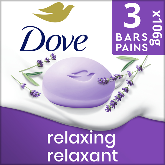 Dove Pain de beauté Huile de lavande relaxante & Camomille 318 g, 2,36 $/100g