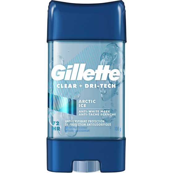 Gillette Antisudorifique hommes, gel transparent, Fraîcheur glaciale, protection 72h 108 g, 7,40 $/100g