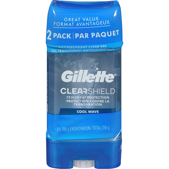 Gillette Antiperspirant Deodorant for Men, Clear Gel, Cool Wave 216 g, $5.78/100g