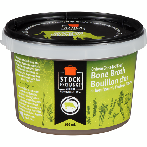 Stock Exchange Frozen Grassfed Beef Broth 500 ml, $3.20/100ml