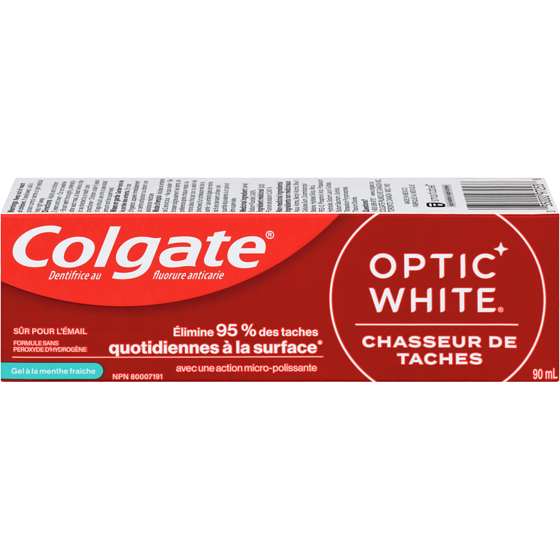 Colgate Dentifrice blanchissant optic white stain fighter au gel paquet de 90 ml, 6,10 $/100ml