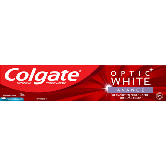 Colgate Optic White Advanced Hydrogen Peroxide Toothpaste 133 ml, $6.01/100ml