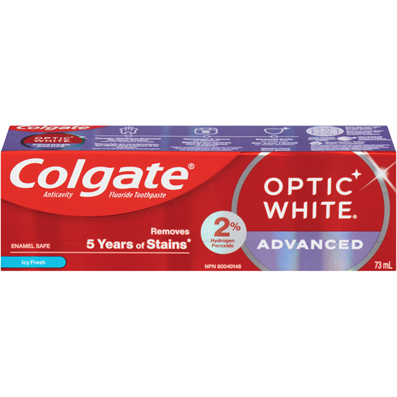 Colgate Optic White Advanced Hydrogen Peroxide Toothpaste 73 ml, $10.95/100ml