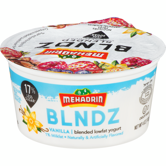 Mehadrin Blended Lowfat Yogurt Vanilla, 1% Milkfat 113 g, $1.58/100g