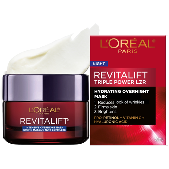 L'Oreal Paris Moisturizer Night Cream Vitamic C Hyaluronic Acid Cream 50 ml, $89.98/100ml
