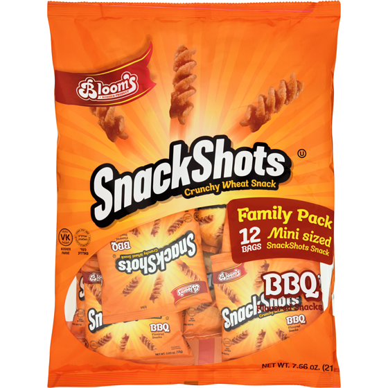 Bloom’s Mini-collation à saveur de barbecue, format familial, 12 sacs casher 216 g, 3,70 $/100g