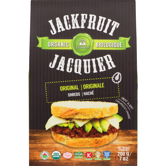 Ecoideas Jackfruit Original Shreds Organic 200 g, $3.75/100g