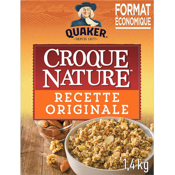 Quaker Céréales granola Croque Nature Recette originale 1.4 kg, 0,93 $/100g