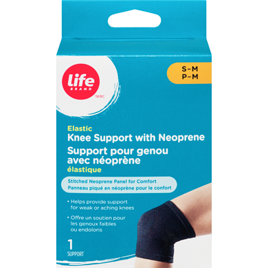 Life Support élastique de genou avec néoprène, petit à moyen, 1 par paquet 1 ea, 14,49 $/1ch