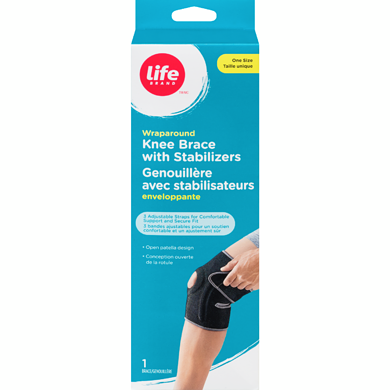 Life Attelle de genou avec stabilisateur latéral, taille unique, 1 par paquet 1 ea, 27,99 $/1ch