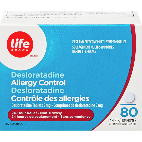 Life Brand Desloratadine Allergy Control 5 mg 80 Tablets 80 ea, $0.49/1ea