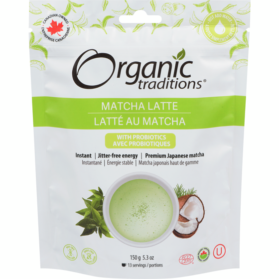 Organic Traditions ORG TRADITION LATTE DE MATCHA 150 g, 15,33 $/100g