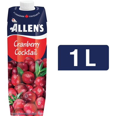 Allen's Cranberry Cocktail 1 l, $0.13/100ml