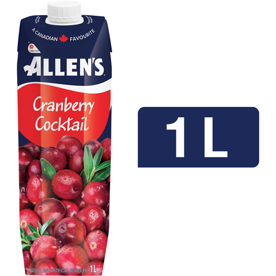 Allen's Cranberry Cocktail 1 l, $0.30/100ml