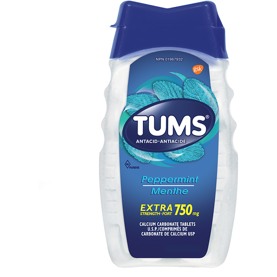 Tums Extra Fort menthes - 100 comprimés 100 ea, 0,06 $/1ch