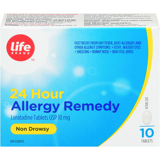 Life Brand Allergy Rem Lorat Blis 10Tb 10 ea, $1.08/1ea