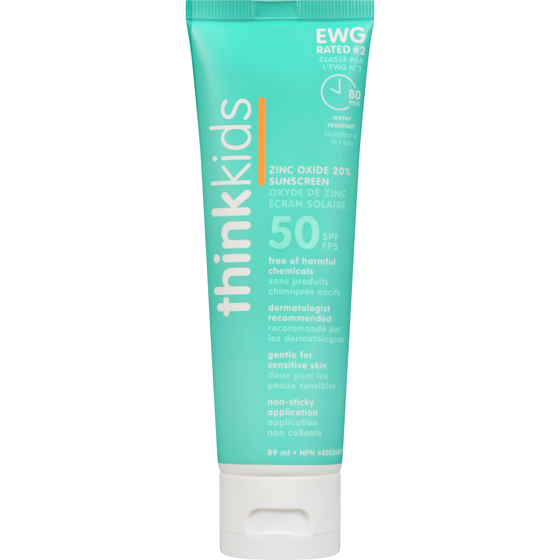 Thinksport Suncare, Kids Mineral Based Sunscreen Lotion SPF 50+ 89 ml, $26.96/100ml