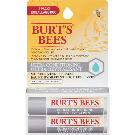 Burt's Bees Moisturizing Lip Balm Ultra Conditioning 2 ea, $3.50/1ea