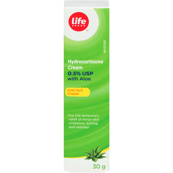 Life Brand Hydrocortisone Cream, 0.5%, Aloe 30 g, $24.30/100g