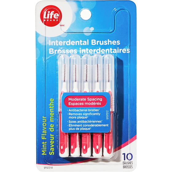 Life Brand  Interdental Brushes Moderate Mint Flavour 10 ea, $0.65/1ea