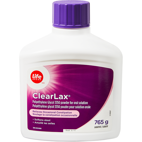 Life Poudre ClearLax pour solution orale de polyéthylène glycol 3350, 765 g 765 g, 3,27 $/100g