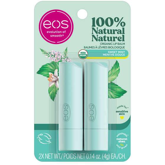 EOS 100 % Naturels et Biologiques Baumes labiaux, Menthe Douce 2 ea, 3,75 $/1ch