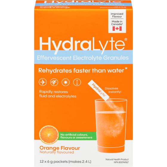 Hydralyte Electrolyte Powder Orange Flavour 12x6.0 g, $1.58/1ea
