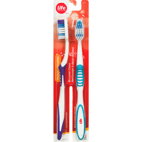 Life Brand Level Toothbrush 2 ea, $2.25/1ea