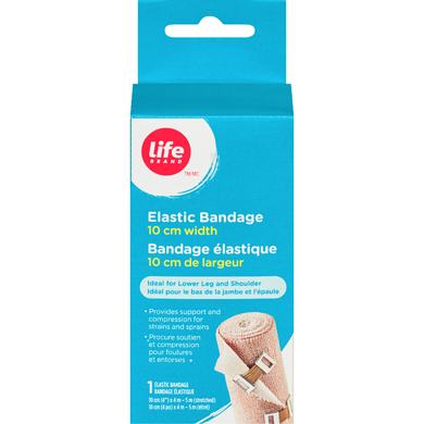 Life Bandage élastique, 10 cm de largeur, 1 par paquet 1 ea, 5,99 $/1ch