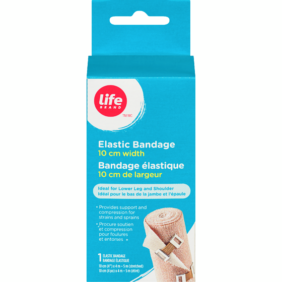 Life Bandage élastique, 10 cm de largeur, 1 par paquet 1 ea, 5,99 $/1ch