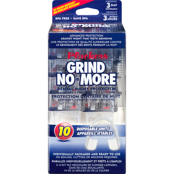 Plackers Grind No More Dental Guards Disposable 10 ea, $2.60/1ea