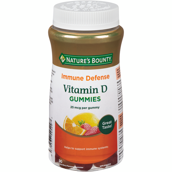 Nature's Bounty Vitamin D3 Gummies, Supports Immune Function 90 ea, $0.12/1ea